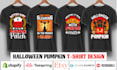 make amazing halloween pumpkin t shirt design for you