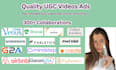 create actor content creator, ugc videos,facebook ads, reels