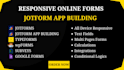 create jotforms, jotform app, google form, wpform, typeform