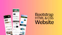 design a custom responsive website in HTML, CSS, bootstrap and javascript