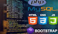 design any website using PHP, HTML, CSS, js