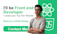 be your front end web developer using react js