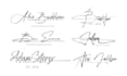 create modern handwritten, signature, scripted, cursive logo design