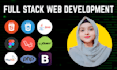 do full stack website development in HTML,CSS,java,PHP