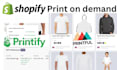 setup shopify print on demand store
