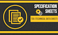 design your specs sheets and technical data sheets