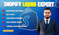 customize, fix shopify section, redesign header, footer and custom pages