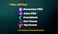install elementor pro, astra pro, divi, wp rocket, crocoblock plugin updatable