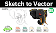 convert your sketch to vector logo ai, psd, eps, svg, pdf