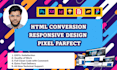 do perfectly figma to html, xd to html css, psd to html responsive bootstrap 5