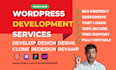 develop modern, responsive wordpress website design