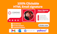 design a responsive and clickable HTML email signature for all devices