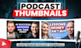 design high converting podcast thumbnail for youtube