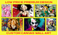 create unique and eye catchy canvas wall art designs