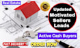 provide you motivated seller leads new homeowners list with llc skip trace whole
