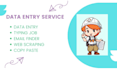 do cost effective data entry,  web research,  data scraping, copy past