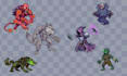 draw or animate pixel creature or monster