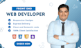 be your front end web developer using html css js bootstrap