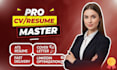 write a professional ats optimized cv, resume, cover letter and linkedin