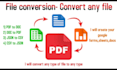 do convert docx PDF to excel CSV, xlsx, txt, HTML, XML, xslt