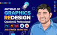 do urgent graphic design and redesign with fast delivery