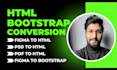 convert figma to html PSD to bootstrap responsive website