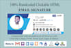 do clickable email signature HTML and professional design