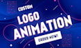 create a custom logo intro animation
