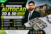 do professional autocad 2d drafting