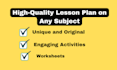 craft engaging lesson plans with expertise