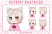 draw a vtuber, giftuber and pngtuber in chibi style