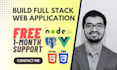 make custom full stack web app, website development from scratch