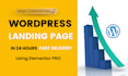 design modern high converting wordpress landing page in 24 hours