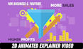 create custom whiteboard animations or 2d animated explainer video