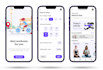 design mobile application screens with modern layout