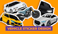create awesome vehicle sticker or anything