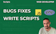create coding with javascript, PHP, and jquery scripts
