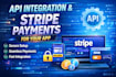 do seamless API integration and stripe payment integration for your site