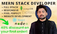 develop responsive full stack mern web app mongodb, express, react js, node js