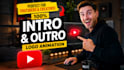 make a youtube podcast intro outro video, and logo animation