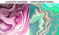 create agat custom marble pattern with animated video in 24h
