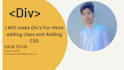make divs in html adding CSS and pictures