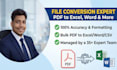 convert PDF to excel, word or CSV with 100 percent accuracy