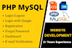 create crud operations with login system in PHP and mysql