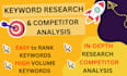 do profitable SEO keyword research and competitor analysis