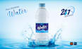 do premium water bottle label design with 3d mockup