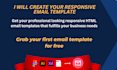design responsive HTML email templates from figma design