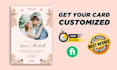 design a unique wedding invitation or invitation card