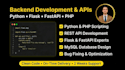 develop python flask, fastapi and PHP scripts and apis