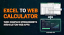 convert excel to a custom web calculator or web app
